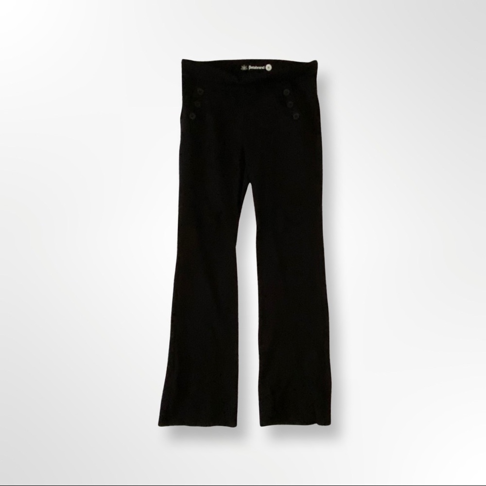 Betabrand Black Pocket Button Work Yoga Pants Sz Medium
